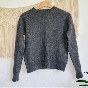 Lord & Taylor 2 Ply Cashmere sweater stone heather